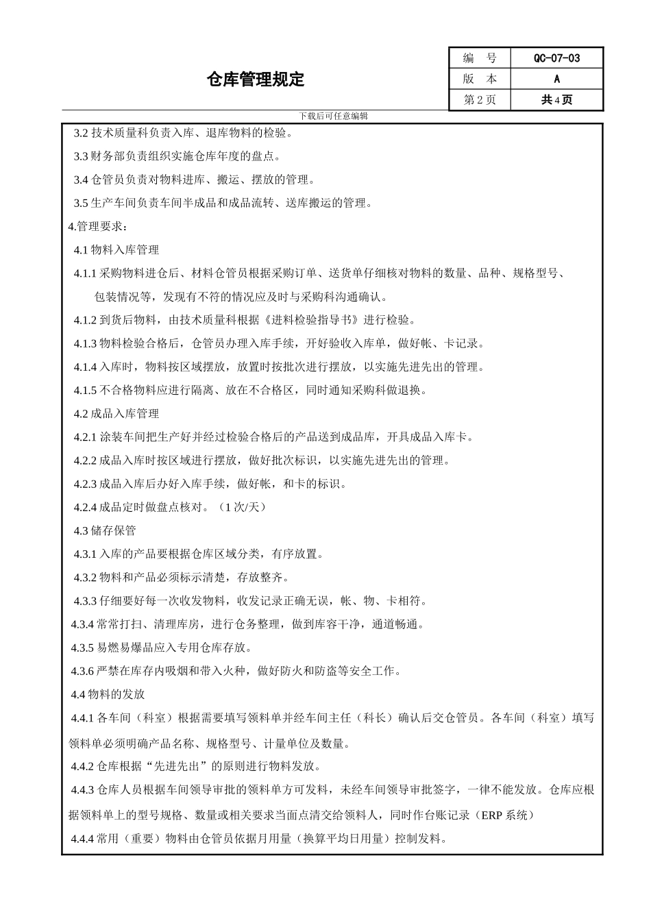 QC-07-03-仓库管理规定_第2页