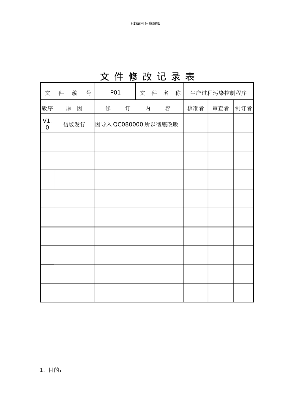 qc80000P21生产过程污染控制程序V1.0_第3页