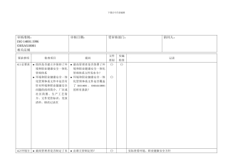 QEHS体系审核检查表