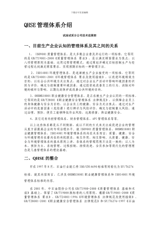 QHSE管理体系介绍