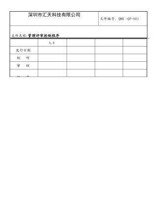 QMS---QP-003管理评审控制程序