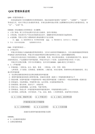 QOE管理体系说明