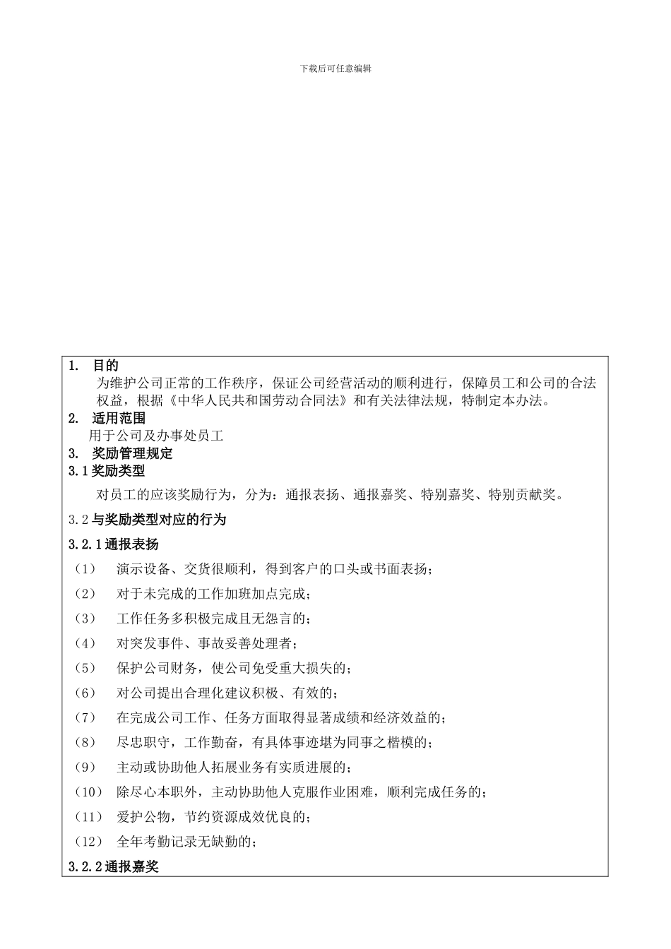 QP-11员工奖惩管理制度_第1页