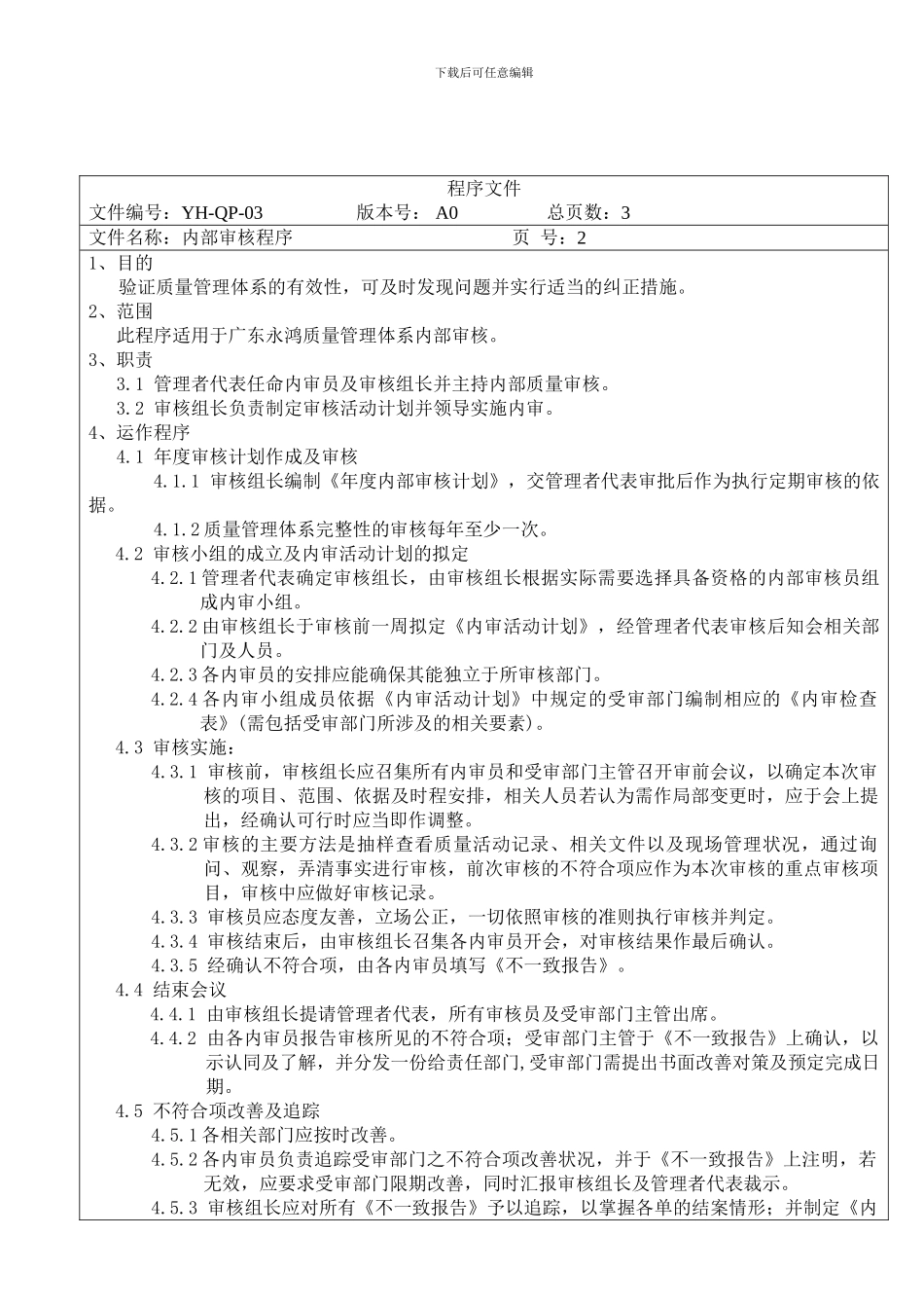QP03-内部审核程序_第1页