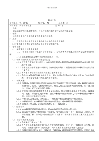 QP03-内部审核程序