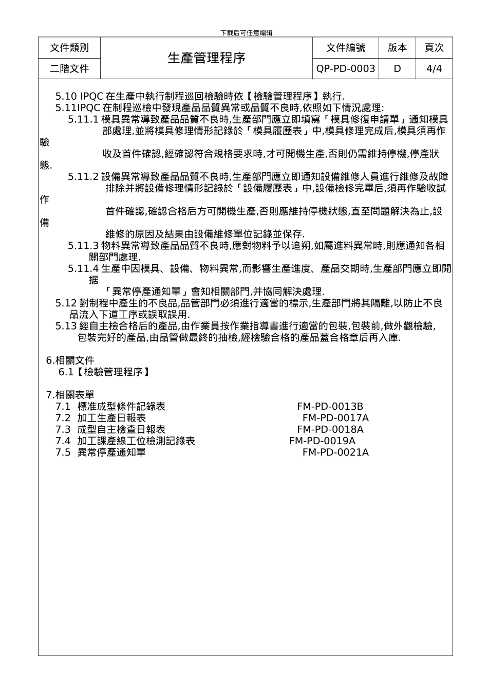 QP-PD-0003D生产管理程序_第2页