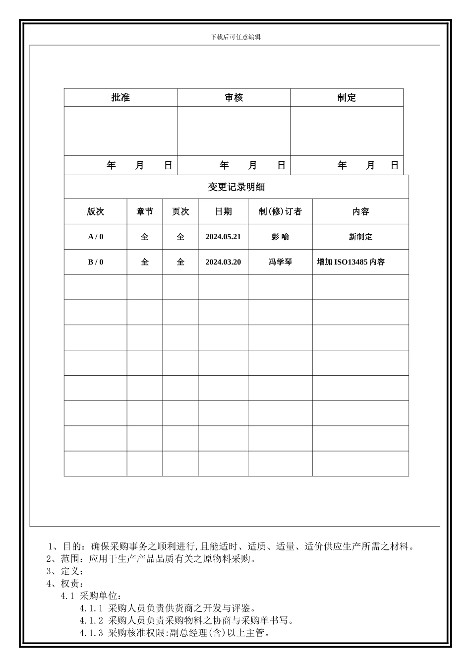 QPM012-采购管制程序_第2页