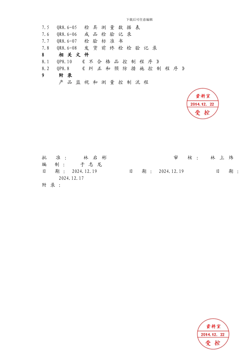 QP8.6产品监视和测量控制程序_第3页