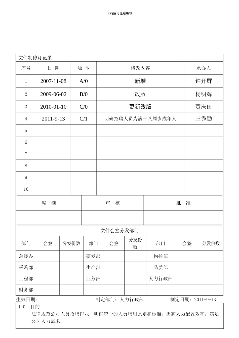 QW08-10-C1-员工招聘管理制度_第2页