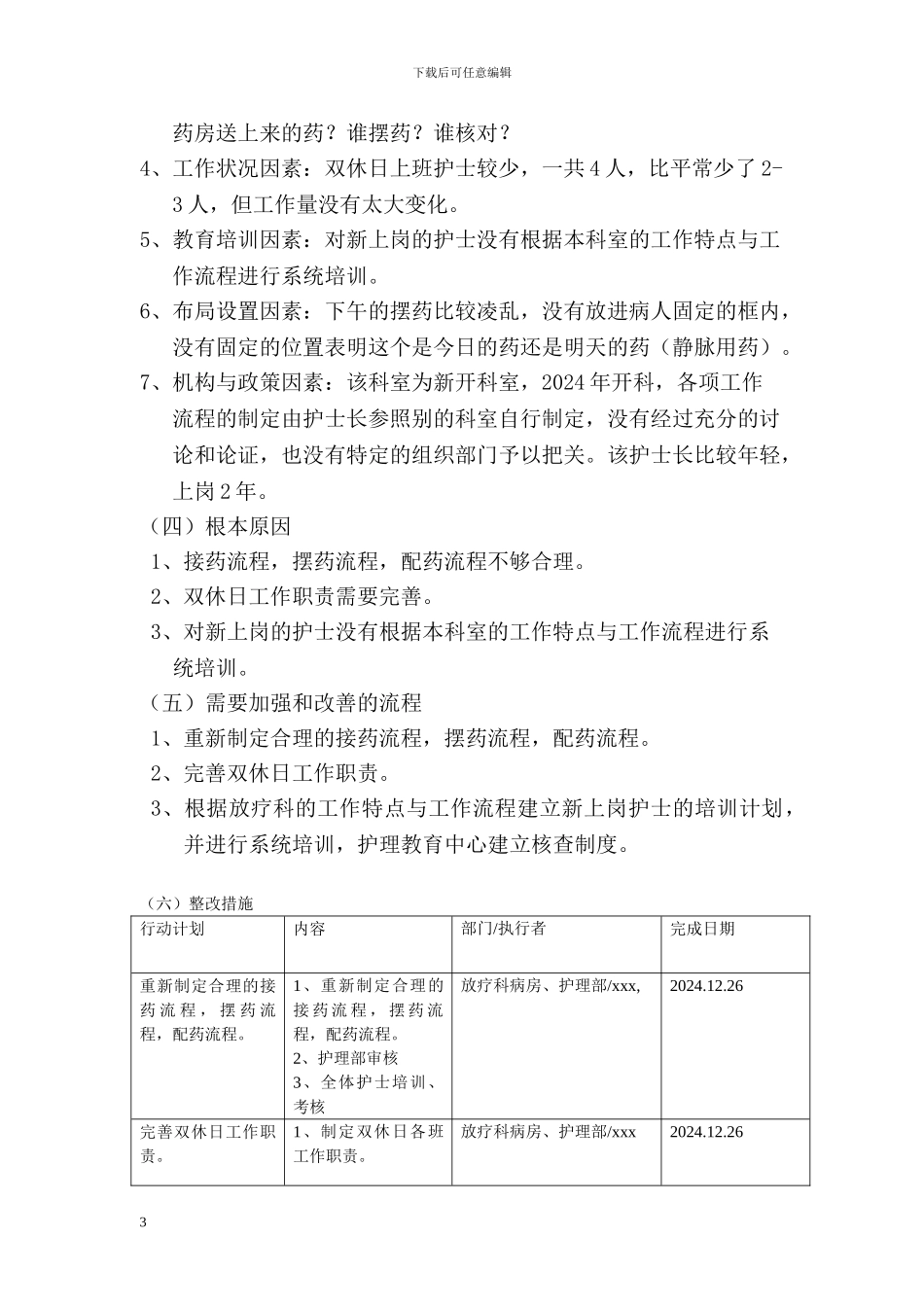 RCA应用于给药错误事件的分析报告_第3页