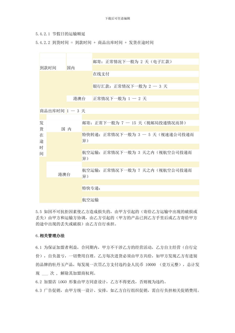 u2024最新加盟合同样本_第2页