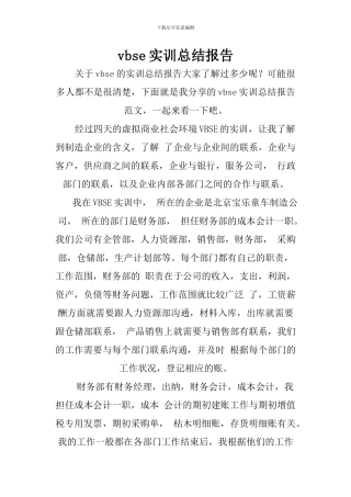 vbse实训总结报告