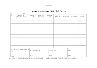 WDWYFRMM6204招标工作计划176