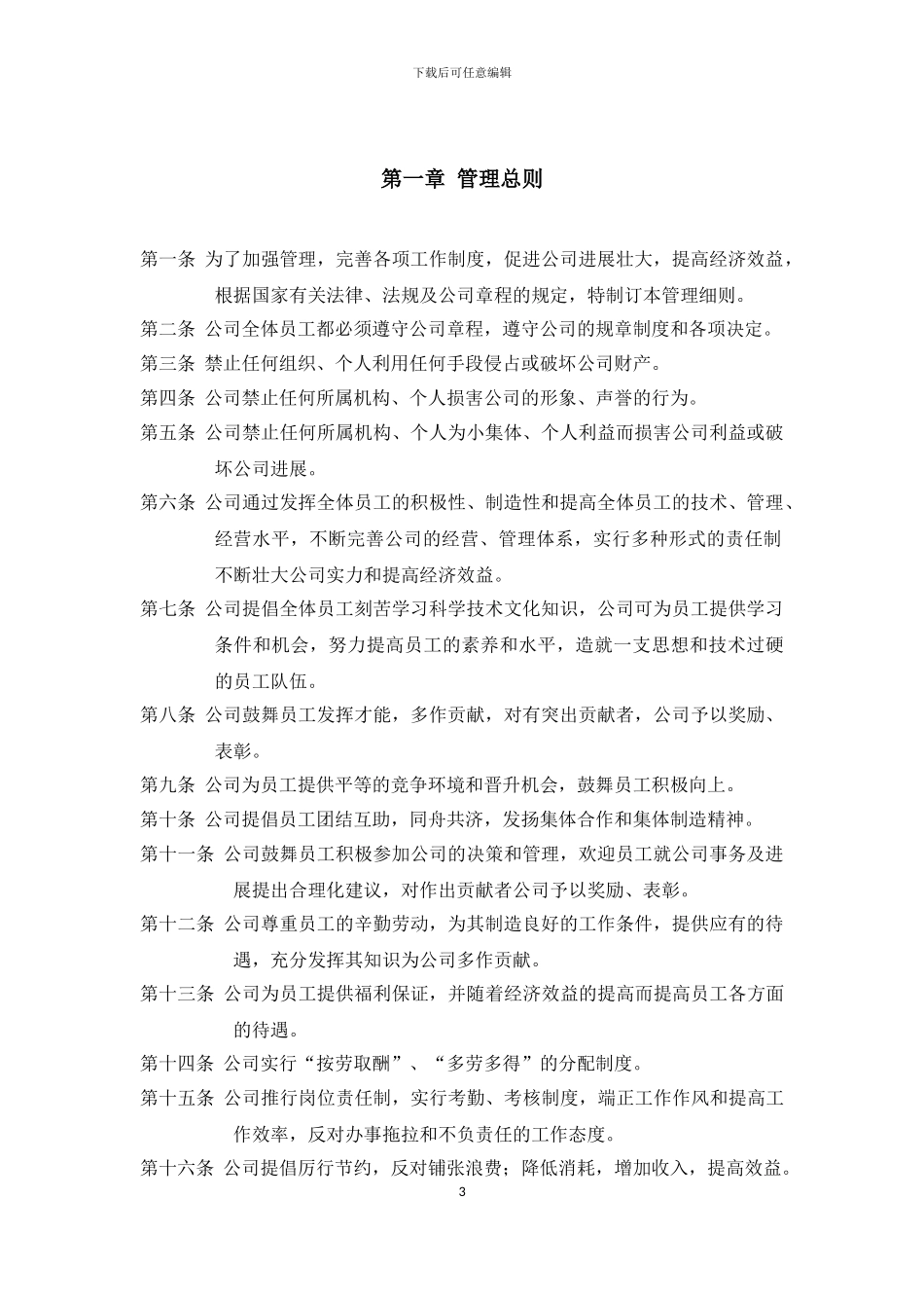 XXX公司规章制度范本_第3页