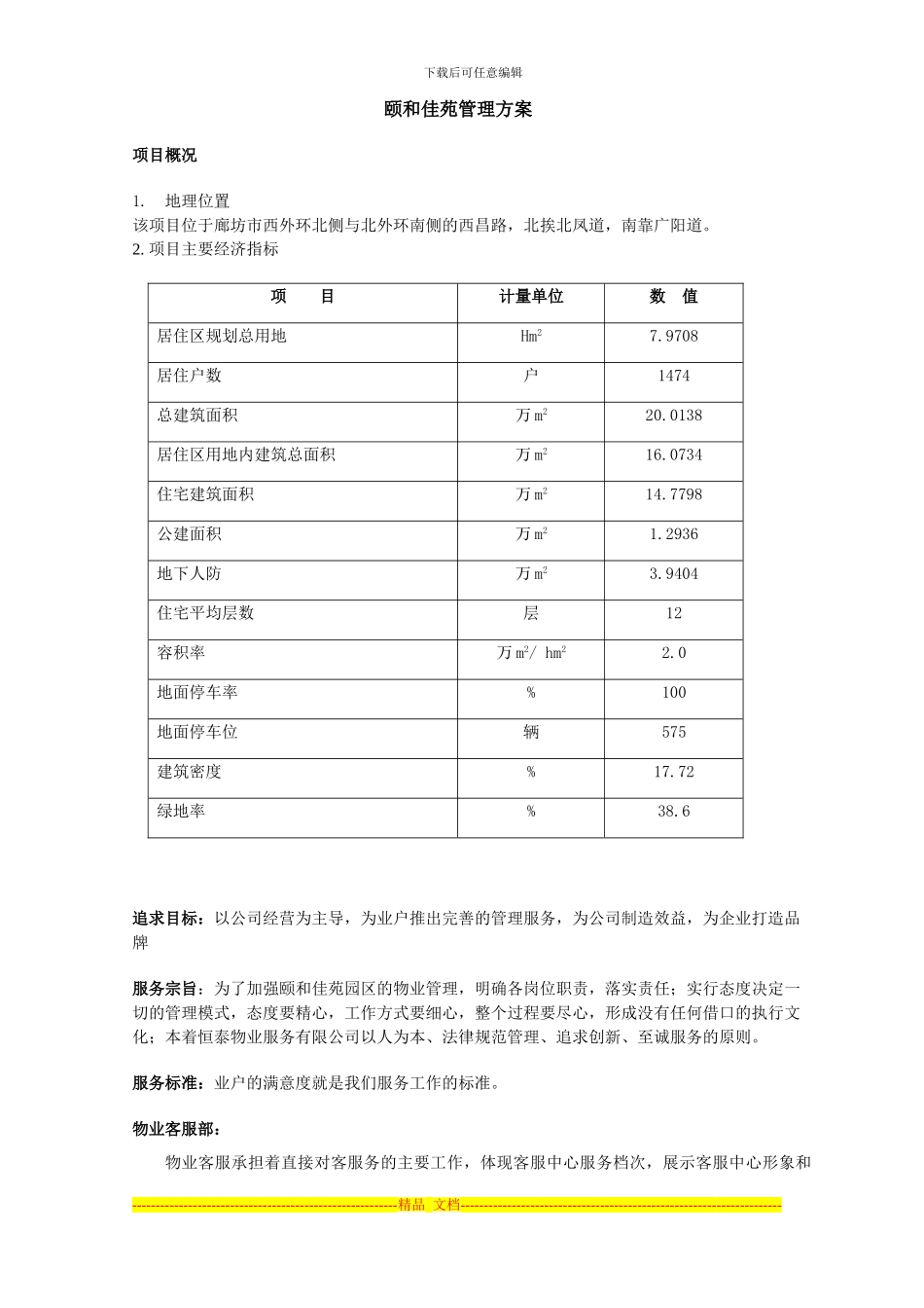 XXX小区管理方案2_第1页