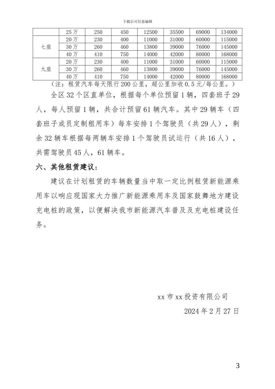 xx公司汽车租赁运营方案-0227_第3页