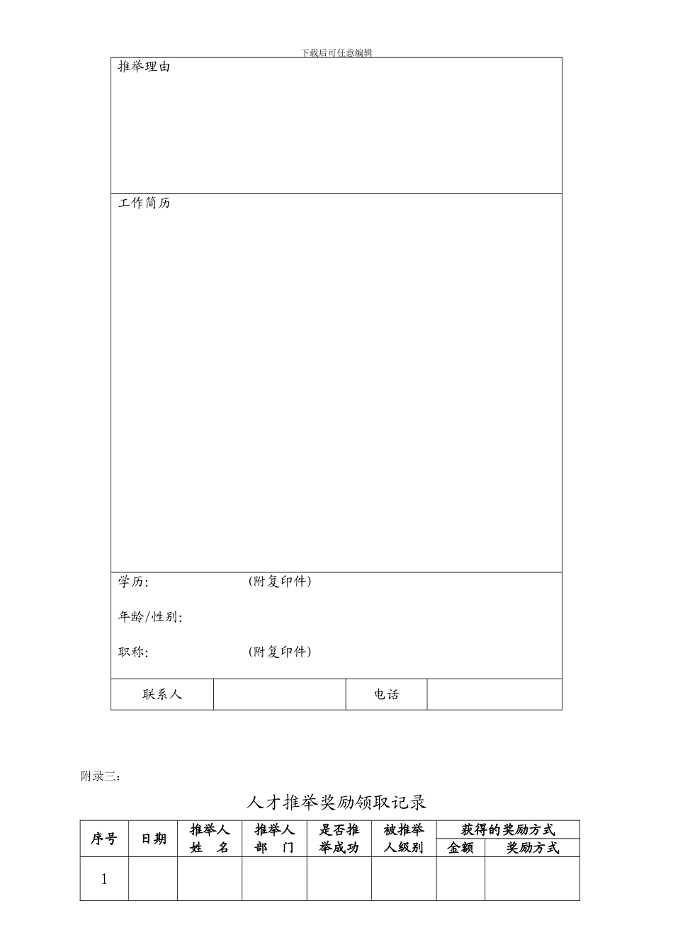 XX医院集团有限公司人员招聘推荐奖励制度_第3页