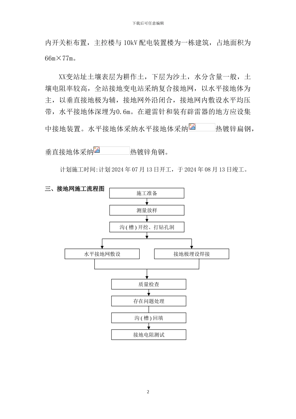 XX变电站接地网大修工程施工方案_第3页