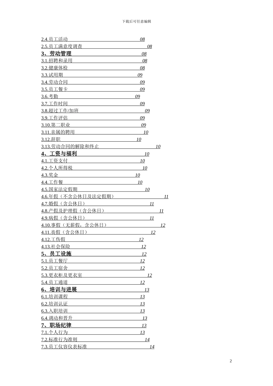 xx国际酒店员工手册修_第2页