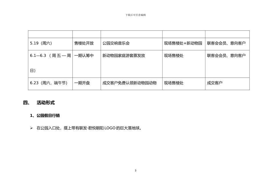 XX楼盘第二季度公园系列活动策划方案2024.4.16_第3页
