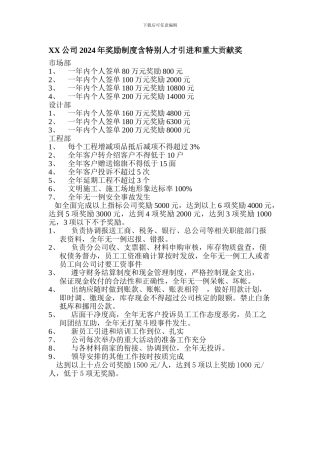 XX绩效考核制度-文档