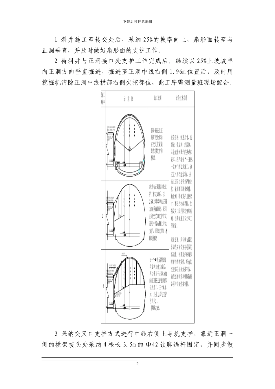 XX隧道斜井正洞挑顶施工方案_第2页