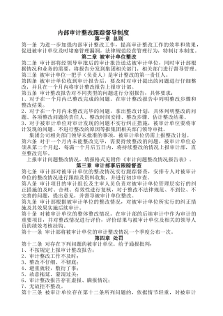 XX集团内部审计整改跟踪督导制度