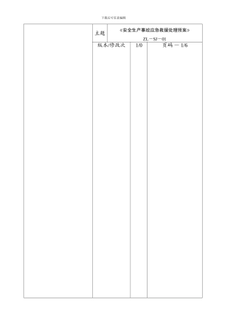 ZL-SJ-01安全生产事故应急救援处理预案