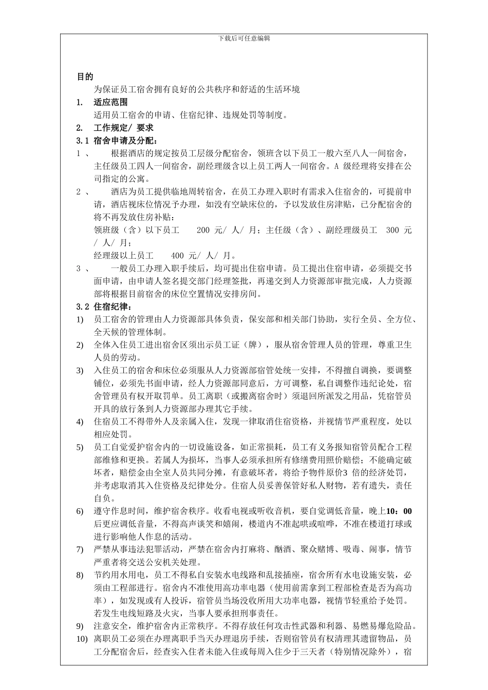 ZS-WI-HR-04员工宿舍管理制度_第1页