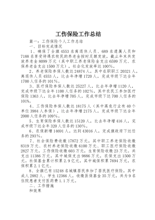 工伤保险工作总结