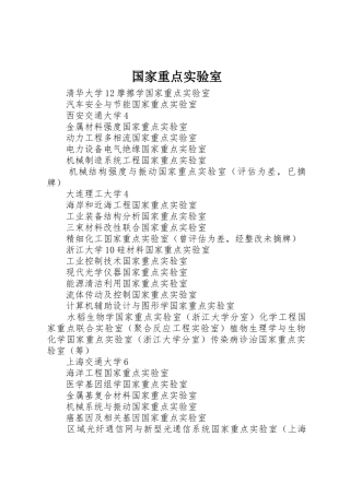 国家重点实验室