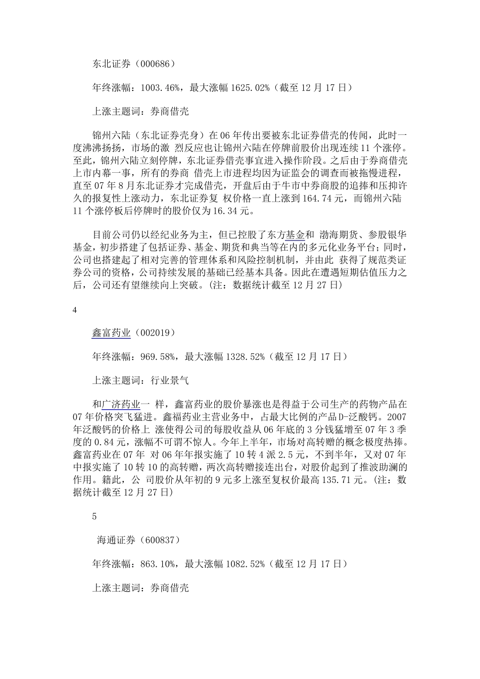 2007十大牛股和妖股_第2页