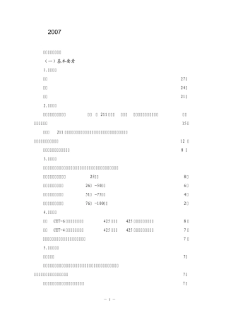 2007年上海户口评分方法
