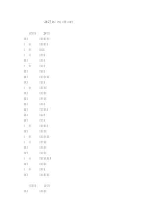 2007年自主选拔录取入选考生单