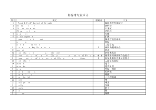 200814曲棍球专业术语