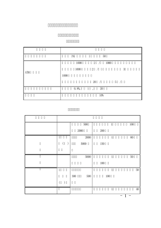 2008商业银行中间业务收费标准