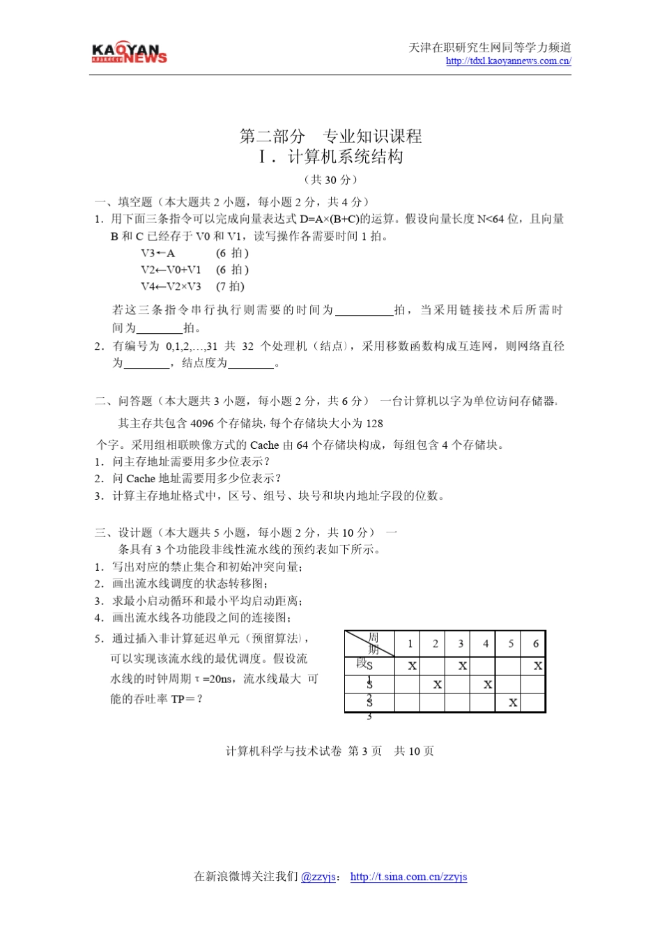 2008年同等学力申硕计算机科学与技术真题及答案_第3页