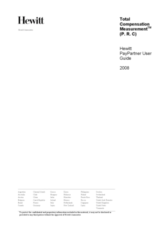 2008年翰威特薪酬调查报告使用说明