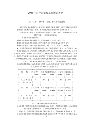 2008给排水采暖管道定额说明及计算规则