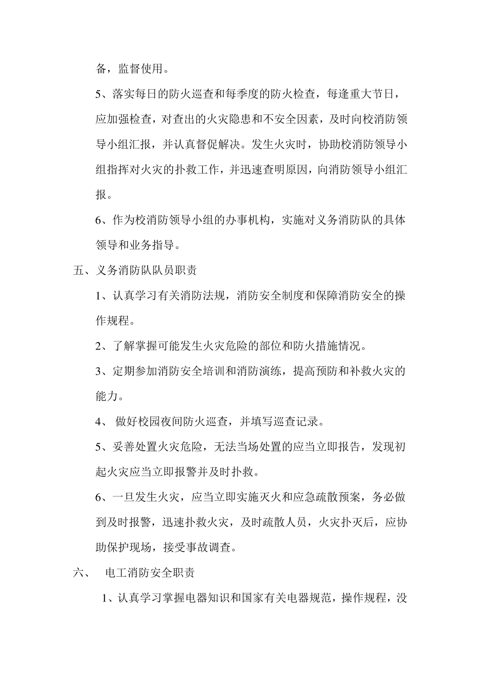 消防安全管理职责及制度_第3页