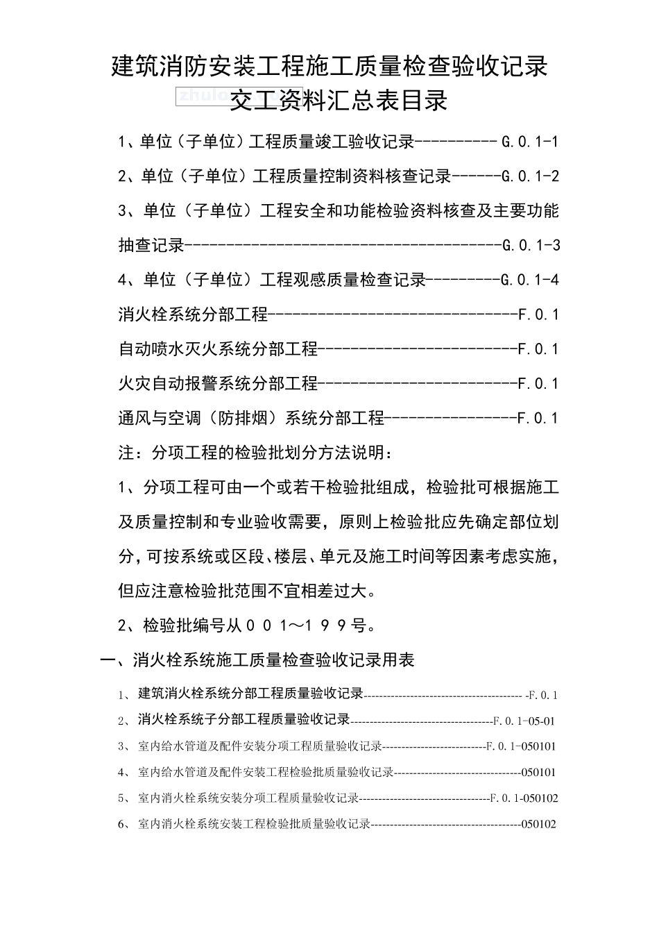 消防安装工程检查验收记录交工资料表格_第2页