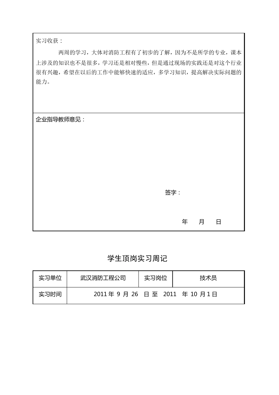 消防工程实习周记_第3页