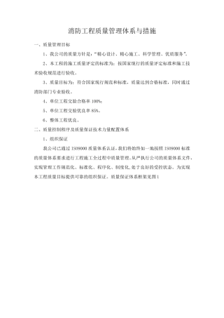 消防工程质量管理体系与措施