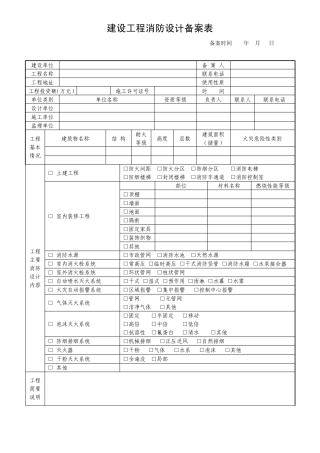 消防申报表大全