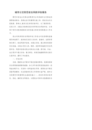 涉恐安全风险评估报告