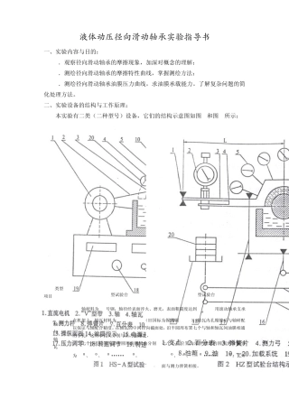 液体动压径向滑动轴承实验指导书