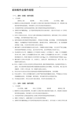 液体化工储运装卸船作业操作规程