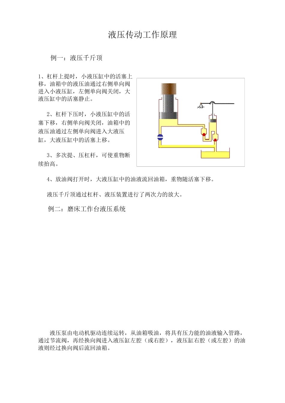 液压传动工作原理_第1页