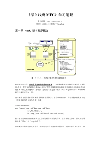 深入浅出MFC学习笔记