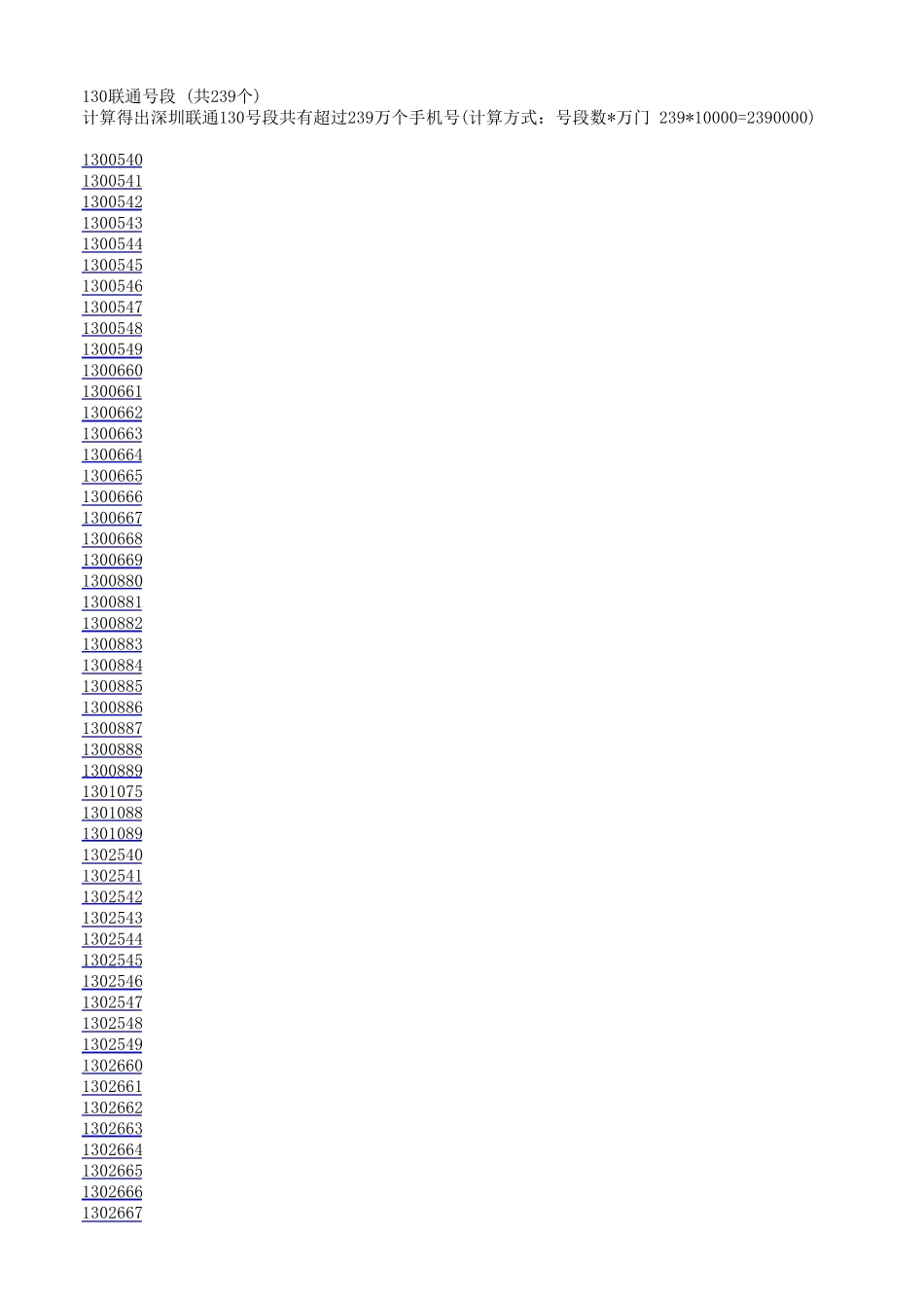 深圳手机号段_第1页